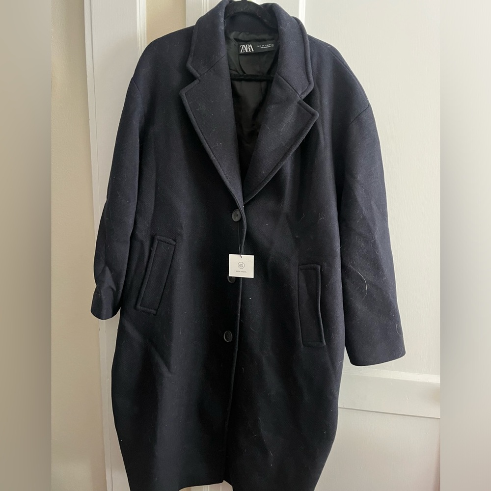 Zara wool Navy coat